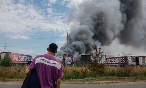 Пожежа на логістичному комплексі Wildberries поблизу міста Подольськ, під Москвою