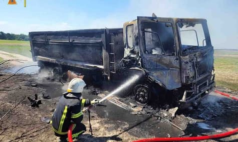 В Киевской области на российской мине подорвался грузовик