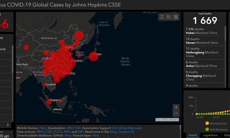 Китайський коронавірус: понад 69 тисяч людей інфіковані, майже 1,7 тисячі померли