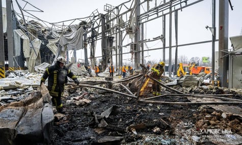 Знищений термінал «Нової пошти»