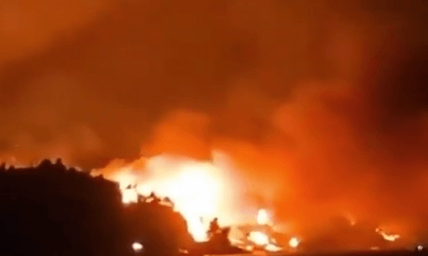 Скриншот з відео. Пожежі в Хорватії Скриншот з відео. Пожежі в Хорватії