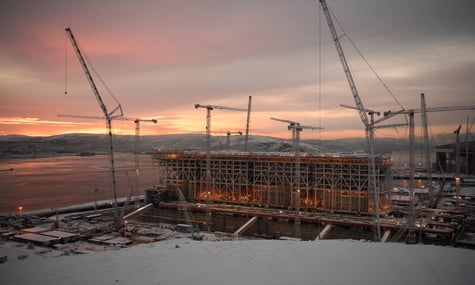 російський проєкт Arctic LNG 2 в Сибірі, який у 2023 році заморозили через санкції США