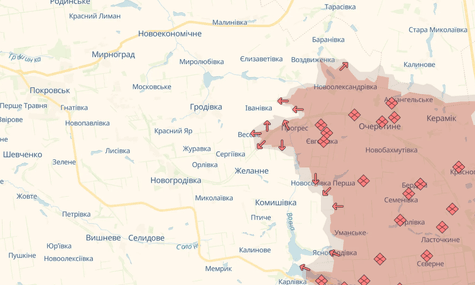 росіяни провели майже 40 штурмів на Покровському напрямку. Найбільше — поблизу Новоолександрівки