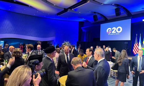 Міністр закордонних справ росії Сергій Лавров на саміті G20