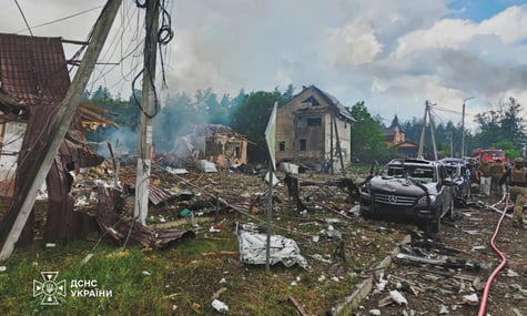 Наслідки російського удару по Київщині Наслідки російського удару по Київщині