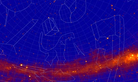 NASA створило нову карту зоряного неба з сузір'ями Ейнштейна та Годзілли