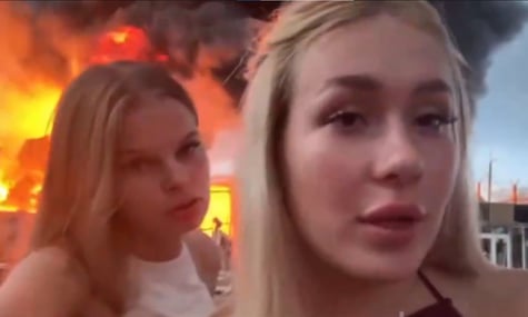 У Сочі росіяни записали TikTok-відео під музику на тлі нафтобази, що горіла після атаки дронів. Їх затримали