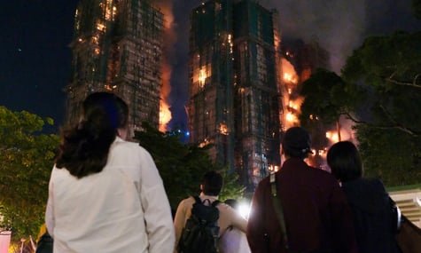 Масштабна пожежа в житловому комплексі Wang Fuk Court у районі Тай По в Гонконзі, 26 листопада 2025 року Масштабна пожежа в житловому комплексі Wang Fuk Court у районі Тай По в Гонконзі, 26 листопада 2025 року