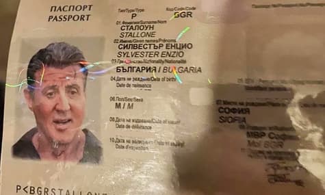 Болгарские правоохранители задержали банду, которая использовала «паспорт» Сильвестра Сталлоне