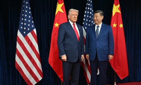 Президент США Дональд Трамп під час зустрічі з лідером Китаю Сі Цзіньпіном