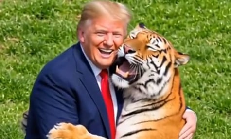 Кадр зі згенерованого відео на сторінці Трампа