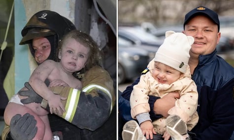 «Нагадування, заради чого ризикують». Надзвичайники провідали дворічну Кароліну, яку врятували з-під завалів будинку в Одесі