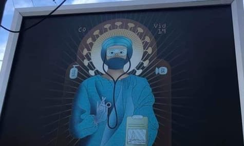 Православна церква Румунії засуджує зображення медиків, які борються з COVID-19, як святих