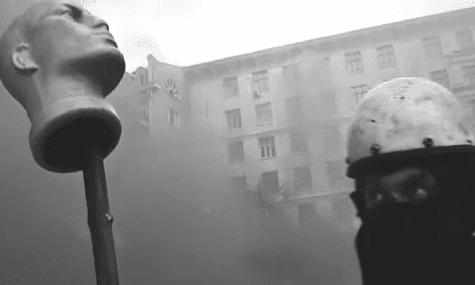 Flare up of Violence during EuroMaidan, January, 2014. Kyiv, Ukraine.