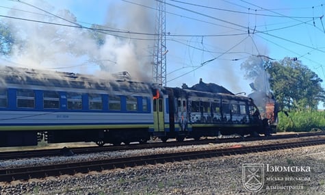 Окупанти поцілили безпілотником у пасажирський потяг на Харківщині, 9 вересня 2026 року