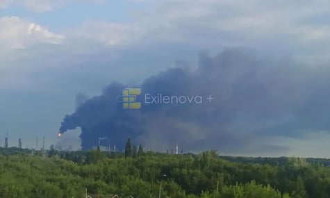 Наслідки атаки на НПЗ «Газпром нефтехим Салават» Наслідки атаки на НПЗ «Газпром нефтехим Салават»