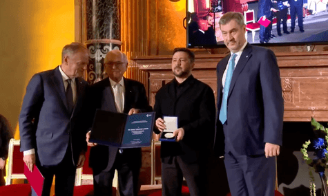 Президент України Володимир Зеленський від імені українського народу отримав премію імені Евальда фон Клейста