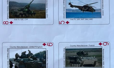 Пентагон создал игральные карты с оружием НАТО, которые могут помочь украинцам определять свою технику
