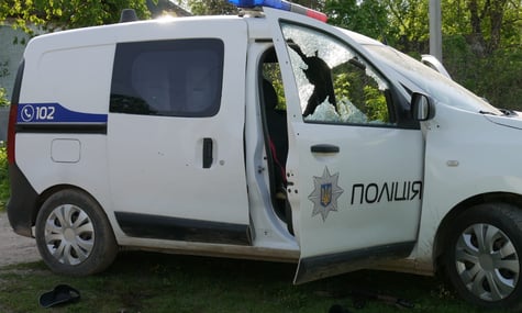 Пошкоджений автомобіль поліції