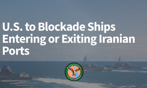 США блокуватимуть всі судна, які заходять до портів Ірану або виходять з них