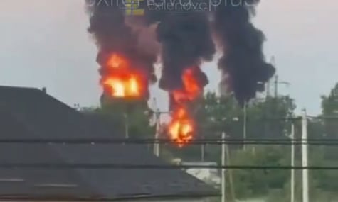 У Краснодарському краї рф дрони атакували нафтобазу. Горять резервуари з пальним