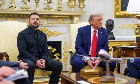 Зеленський заявив, що «трішки сперечався» з Трампом щодо відсотка, який був на мапі в Білому домі