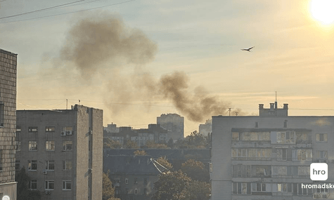 Задимлення у Солом'янському районі Києва після атаки ввечері 7 жовтня 2026 року