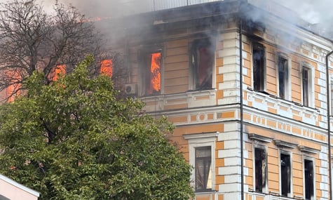 Уражена будівля НАН України