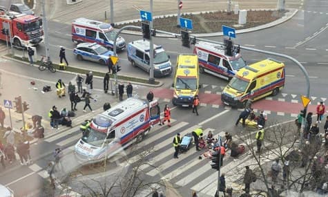 В Польше автомобиль врезался в толпу людей. Среди пострадавших — шесть украинцев