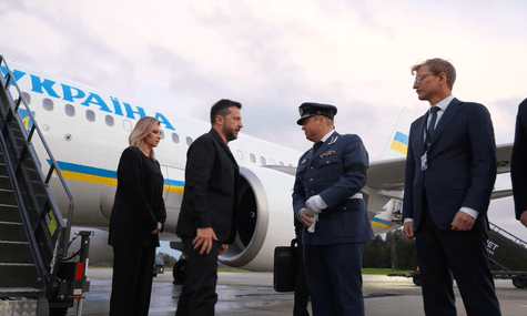 Зеленський із першою леді прибули до Норвегії на церемонію прощання із королем Гарольдом V