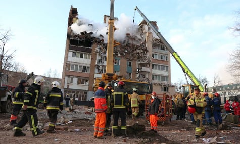 Зруйнована багатоповерхівка в Тернополі після російського удару 19 листопада