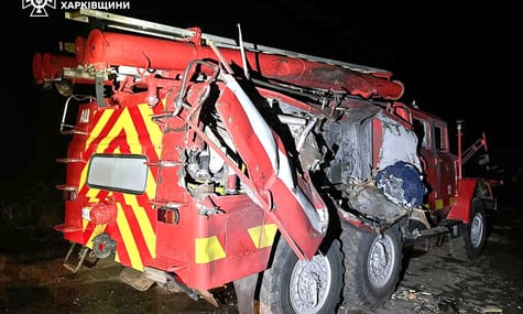 Russian strike kills firefighter on Kharkiv Oblast rescue call