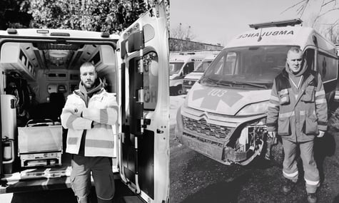 Загиблі через атаку на Харківщину медики Дмитро Колесник та Олег Журавльов