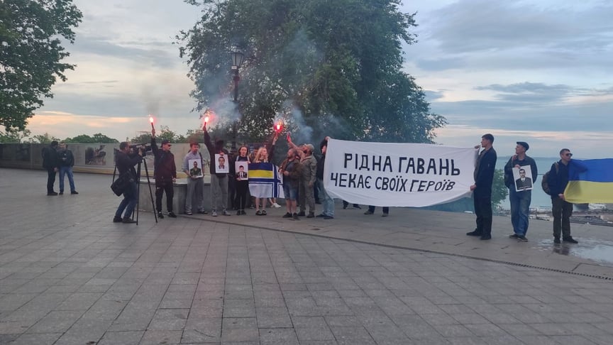 В Одесі провели акцію на підтримку полонених моряків