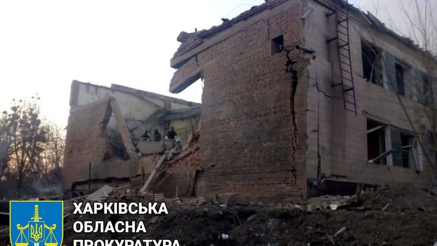 Наслідки обстрілу міста Мерефа на Харківщині, 17 березня 2022 року