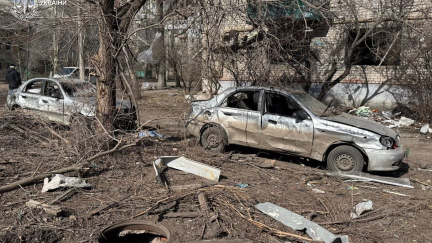 Последствия российского обстрела в Славянске, 10 марта 2026 года