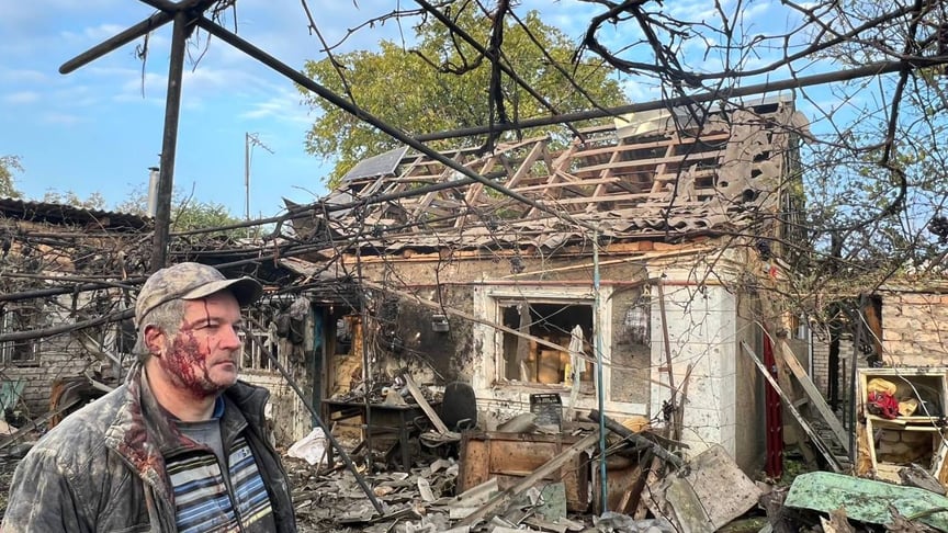 Наслідки російських обстрілів у Херсоні, 24 жовтня 2025 року