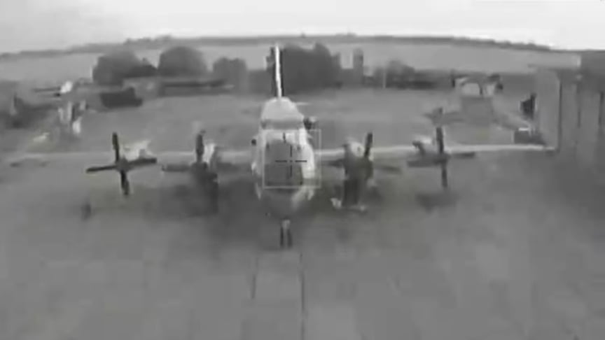 Противолодочный самолет Ил-38Н на авиабазе «Ейск», который был атакован дроном СБУ