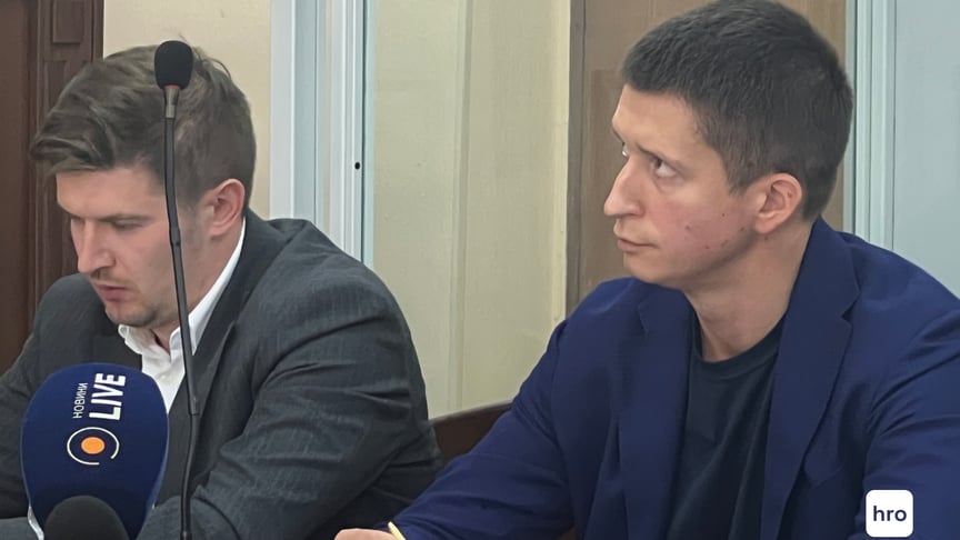 Віктор Дубовик у залі суду Віктор Дубовик у залі суду