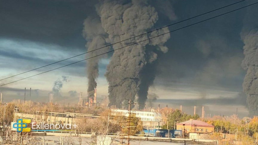 Над Самарською областю в рф здіймається дим після атаки дронів