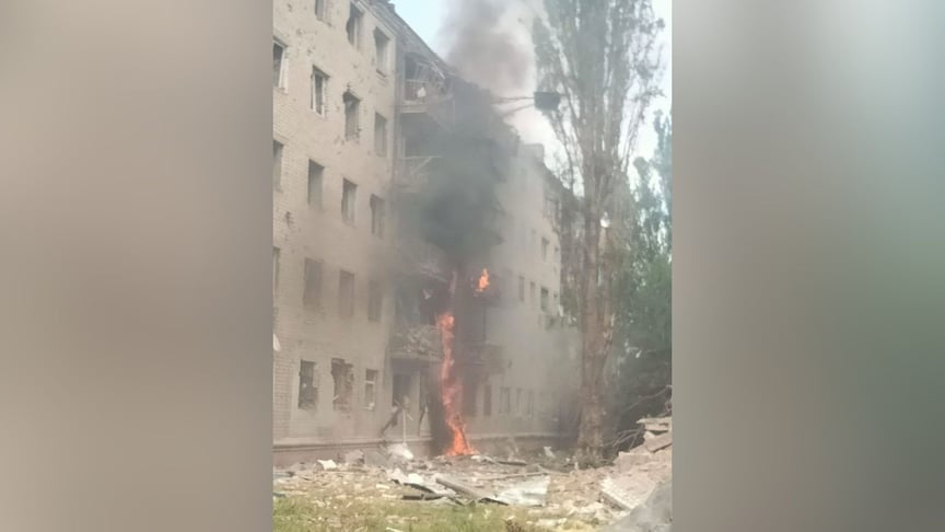 Последствия удара по Славянску