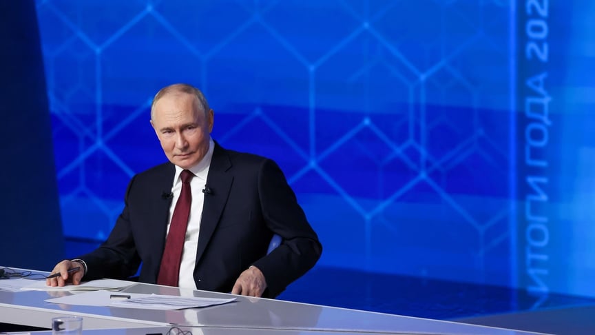 Глава росії володимир путін на пресконференції «Підсумки року»