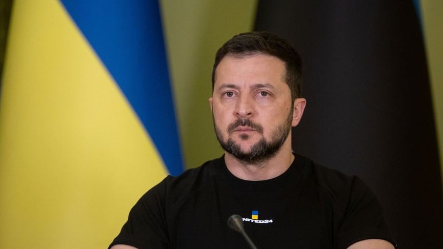Президент Владимир Зеленский на брифинге 2 июня 2023 года