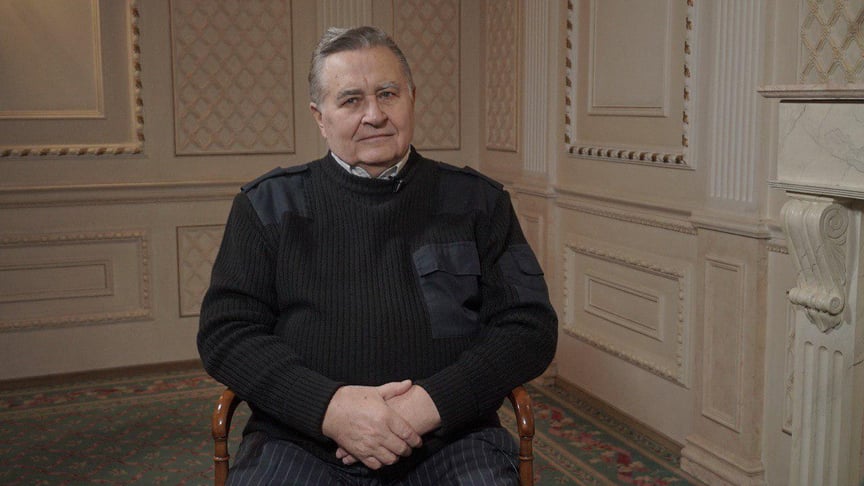 Yevgenij Marchuk during an interview in Kyiv, Ukraine.