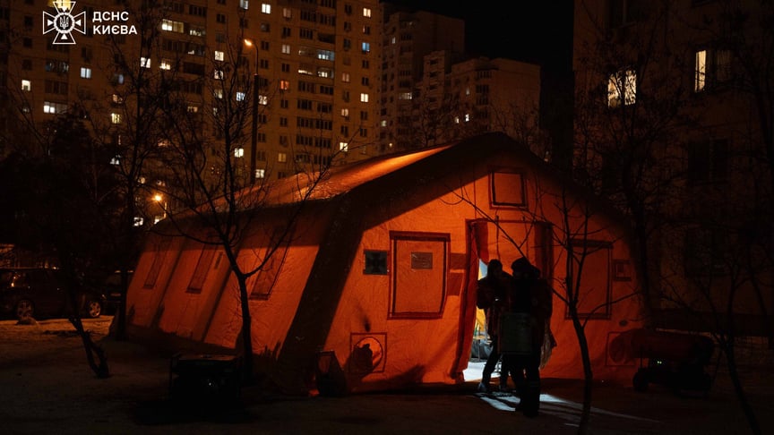 Пункт незламності в одному зі столичних дворів