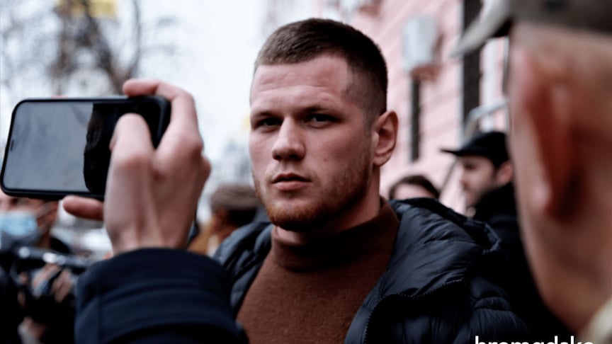Сергій Філімонов ㅡ лідер руху «Гонор», один з організаторів акції на підтримку Сергія Стерненка 20.03.2021 року