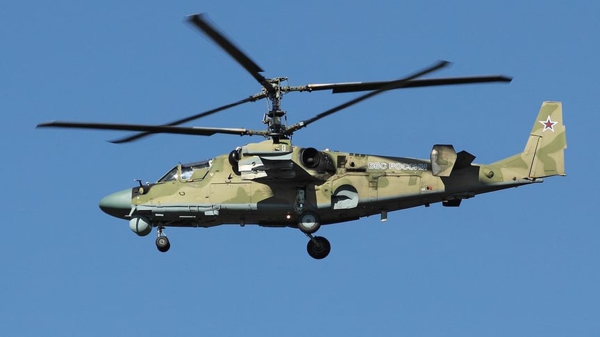 Ка-52 в полете, Иллюстративное фото. Осень 2011 года