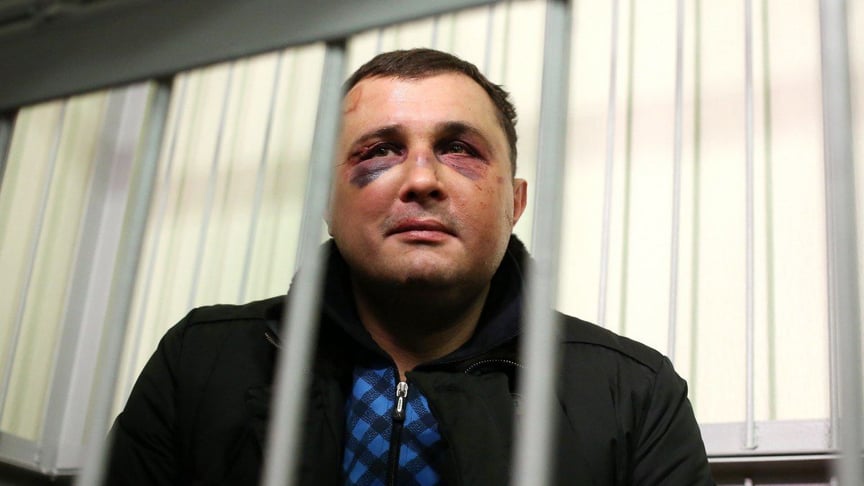 Бывший народный депутат Александр Шепелев во время заседания Печерского районного суда, об избрании ему меры пресечения, Киев, 9 февраля 2018 года