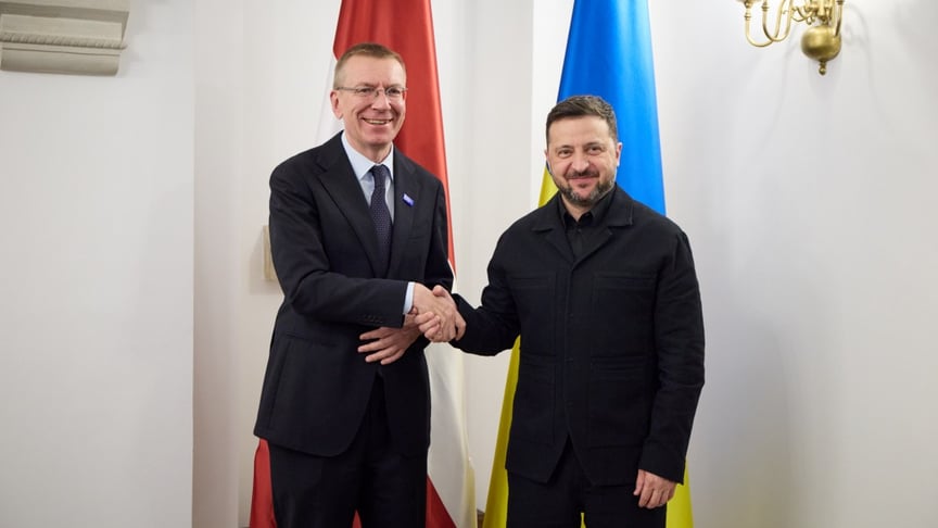 Президент України Володимир Зеленський та президент Латвії Едгарс Рінкевичс
