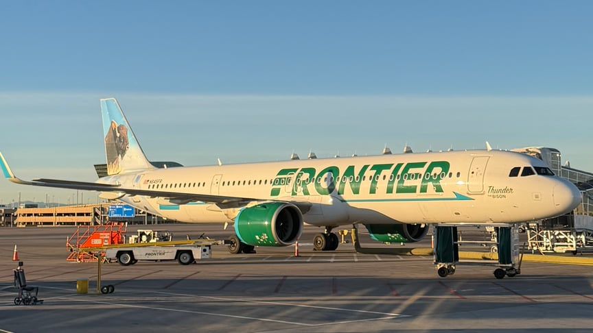 Ілюстративне фото. Літак компанії Frontier Airlines
